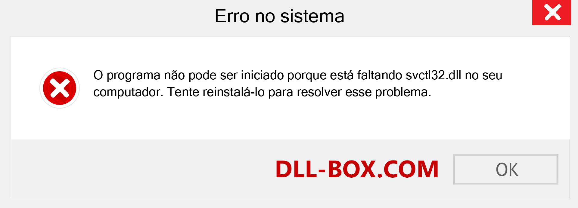 Arquivo svctl32.dll ausente ?. Download para Windows 7, 8, 10 - Correção de erro ausente svctl32 dll no Windows, fotos, imagens